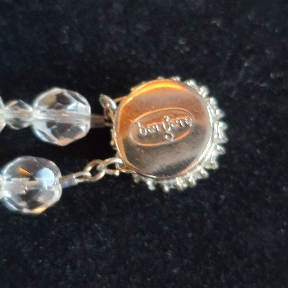 VTG Bergere AB Crystal Double Strand Bracelet 7" Decorative Box Clasp - Picture 2 of 5